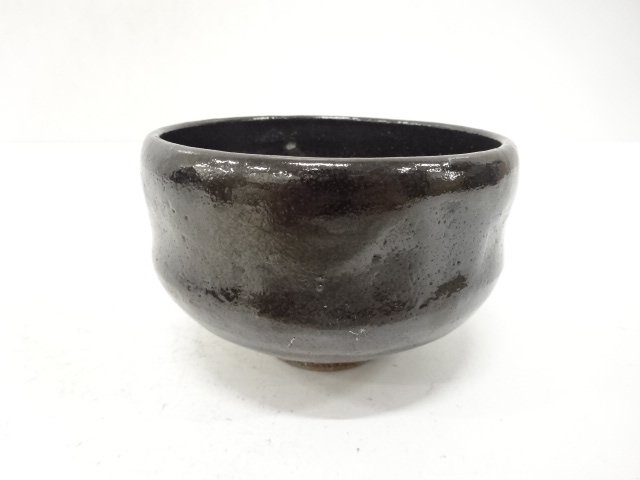 JAPANESE TEA CEREMONY / RAKU WARE TEA CHAWAN / BLACK RAKU